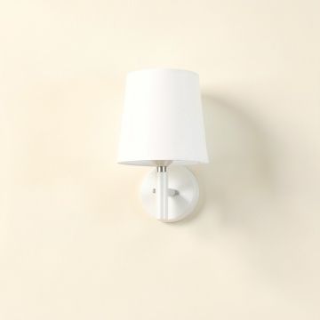 Oak Brook Wall Sconce Mounted On A Plain Wall - White (synthetic illustration; no displayed measurements)