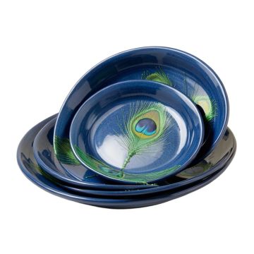 Jevale 8 '' Salad Plate Set Peacock Set