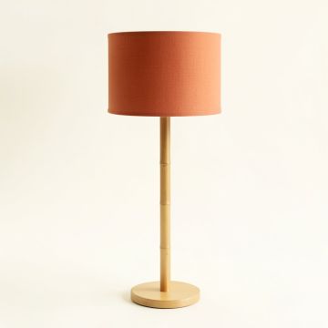 Fern Arc Floor Lamp With A Plain Fabric Shade (synthetic illustration; no displayed measurements)
