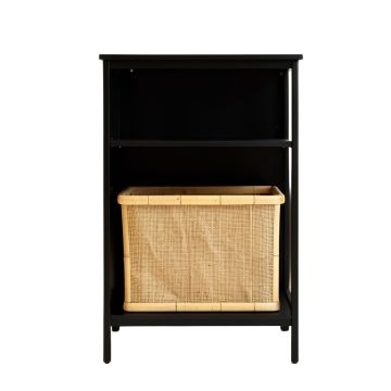 Shore Bluff Freestanding Pull-Out Hamper Cabinet - Black (synthetic illustration; no displayed measurements)