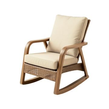 Orahh Patio Rocking Chair With Cushions