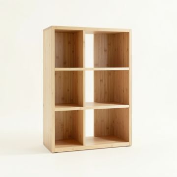 Ridge Field Freestanding Bookcase - Beige (synthetic illustration; no displayed measurements)