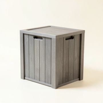 Clay Crossing Closed Outdoor Storage Box - Gray (synthetic illustration; no displayed measurements)