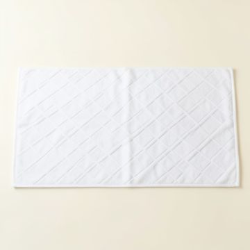 Dune Falls Bath Mat - White (synthetic illustration; no displayed measurements)