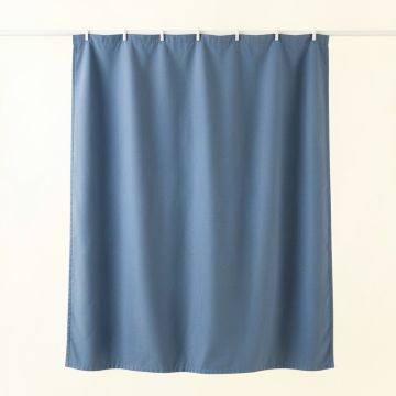 Rowan Branch Shower Curtain Hanging Flat From A Plain Rod - Blue (synthetic illustration; no displayed measurements)