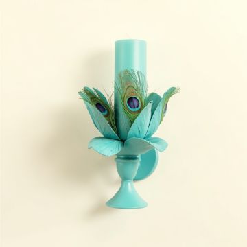 Peacock Blossom Single Iron Wall Sconce (synthetic illustration; no displayed measurements)
