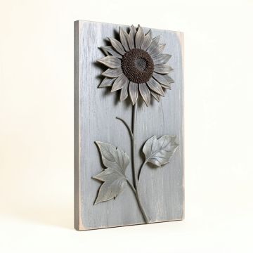 Tall Distressed Sunflower Welcome Sign Wall Décor (synthetic illustration; no displayed measurements)