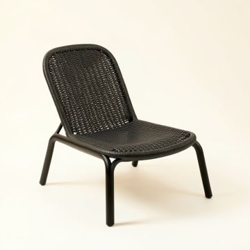 Laurel Brook Outdoor Lounge Chair - Black (synthetic illustration; no displayed measurements)