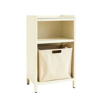 Glen Branch Freestanding Pull-Out Hamper Cabinet - Ivory