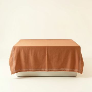 Moss Edge Flat Bed Sheet - Terracotta (synthetic illustration; no displayed measurements)