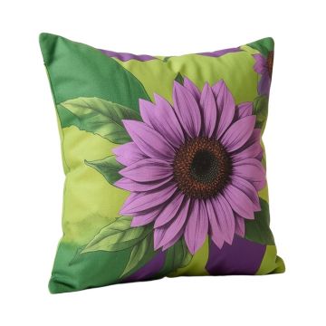 Laniel Sunflower Frenzy Flower Square Pillow Cover & Insert