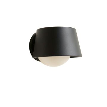Linden Bluff Wall Sconce Mounted On A Plain Wall - Black