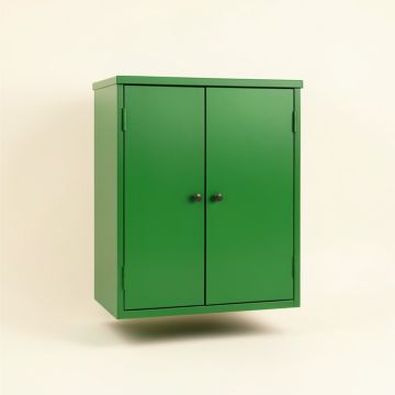Laurel Canyon Wall-Mounted Laundry Cabinet - Green (synthetic illustration; no displayed measurements)