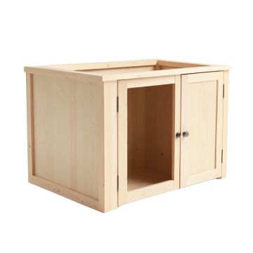 Juniper Brook Empty Furniture-Style Litter Enclosure - Beige