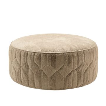 Ladner 18 '' Round Geometric Pouf Ottoman