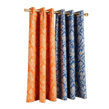 Cockerham Damask Room Darkening Thermal Grommet Single Curtain Panel