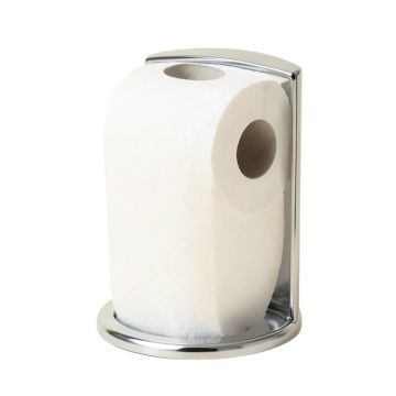 Bathroom Free Standing Toilet Paper Holder With Reserve Function
