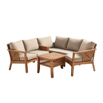 Debbie 5 Piece Conversation Set 2 Person Seating Group With Cushions