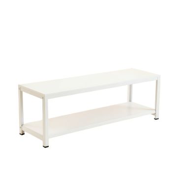 Sage Branch Narrow Outdoor Storage Bench - White