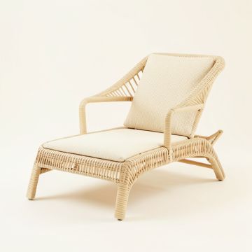 Bay Bluff Outdoor Lounge Chair - Cream (synthetic illustration; no displayed measurements)