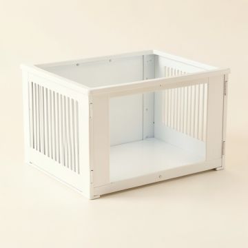 Ash Bend Empty Furniture-Style Pet Crate - White (synthetic illustration; no displayed measurements)
