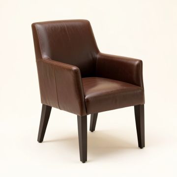 Jaclyn Genuine Leather Upholstered Dining Chair (synthetic illustration; no displayed measurements)