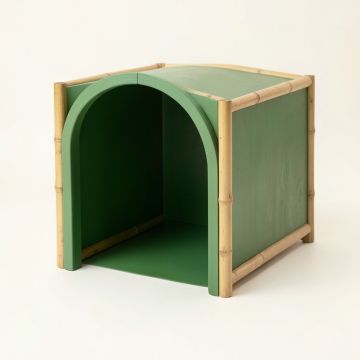 Cliff Crossing Empty Furniture-Style Litter Enclosure - Green (synthetic illustration; no displayed measurements)