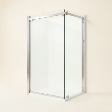 68 '' W Single Sliding Frameless Shower Door (synthetic illustration; no displayed measurements)