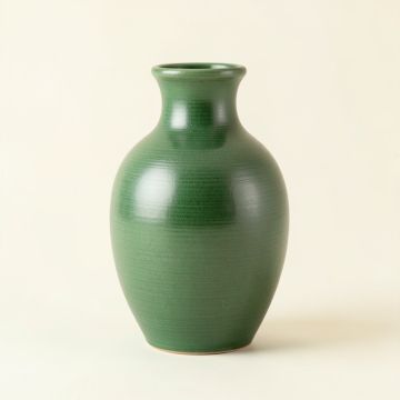 Fern Crest Empty Decorative Vase - Green (synthetic illustration; no displayed measurements)