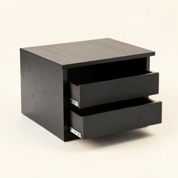 Dune Bluff Small-Parts Storage Drawer Cabinet - Black (synthetic illustration; no displayed measurements)