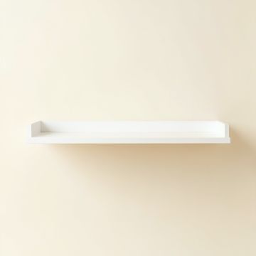 Fern Branch Wall-Mounted Shelf - White (synthetic illustration; no displayed measurements)
