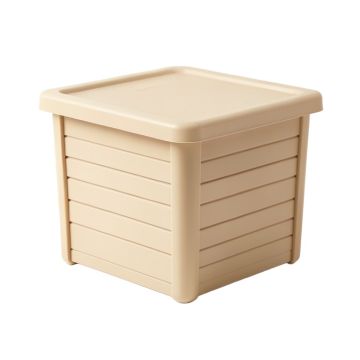 Oak Branch Closed Outdoor Storage Box - Beige (synthetic illustration; no displayed measurements)