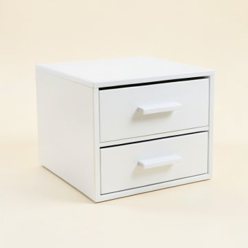 Cedar Edge Small-Parts Storage Drawer Cabinet - White (synthetic illustration; no displayed measurements)