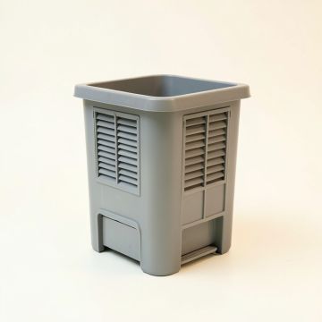 Willow Bend Closed Garden Compost Bin - Gray (synthetic illustration; no displayed measurements)