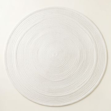 Aspen Bend Round Area Rug - White (synthetic illustration; no displayed measurements)