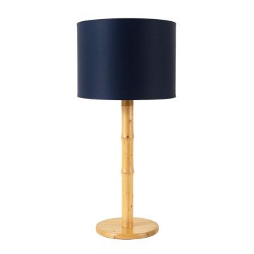 Dawn Canyon Floor Lamp With A Plain Fabric Shade - Navy