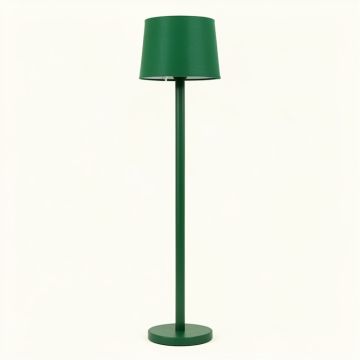 Ash Branch Floor Lamp With A Plain Fabric Shade - Green (synthetic illustration; no displayed measurements)