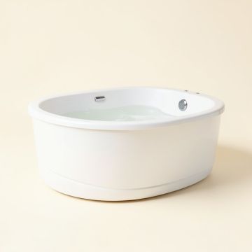 Laura 59 '' X 27 '' Freestanding Soaking Bathtub (synthetic illustration; no displayed measurements)