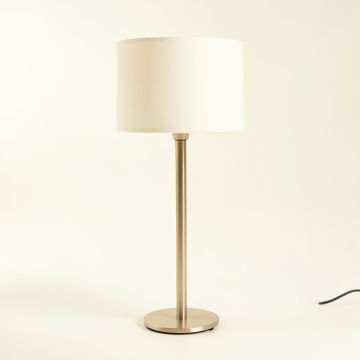 Vale Brook Floor Lamp With A Plain Fabric Shade - Ivory (synthetic illustration; no displayed measurements)