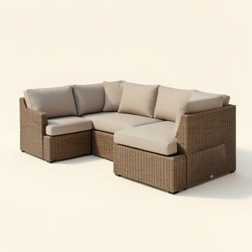 Gin 112.4 '' Wide Reversible Patio Sectional With Cushions (synthetic illustration; no displayed measurements)