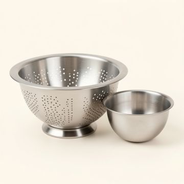 Cook Pro 3 Piece Stainless Steel Colander Set (synthetic illustration; no displayed measurements)
