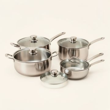Cook N Home 12 Piece Stainless Steel Cookware Set (synthetic illustration; no displayed measurements)