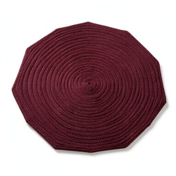 Octagon Putney Ombre Braided Cotton Burgundy Area Rug (synthetic illustration; no displayed measurements)