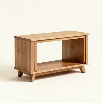 Asheville Half Moon Wood Console Table (synthetic illustration; no displayed measurements)