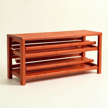 Moss Arc Shoe Storage Bench (synthetic illustration; no displayed measurements)