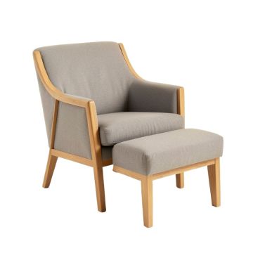 Harmon 25 '' Wide Barrel Chair And Ottoman