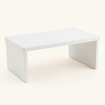 Reed Edge Desktop Monitor Riser - White (synthetic illustration; no displayed measurements)