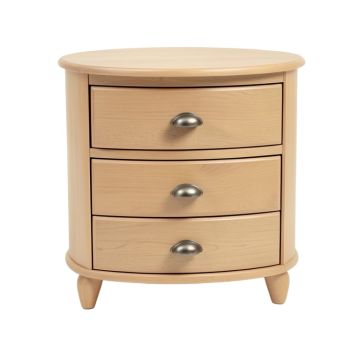 Krish Rounded 3 Drawer Nightstand