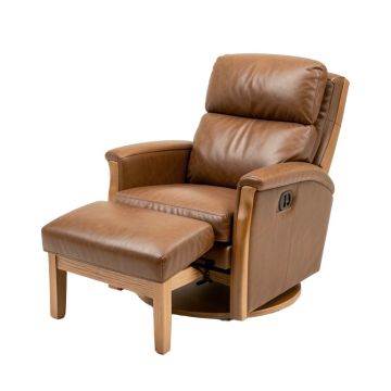 33 '' Wide Manual Swivel Standard Recliner With Ottoman