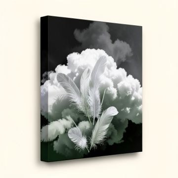 Plumes De Nuage ( Cloud Of Feathers ) Graphic Art On Wrapped Canvas (synthetic illustration; no displayed measurements)